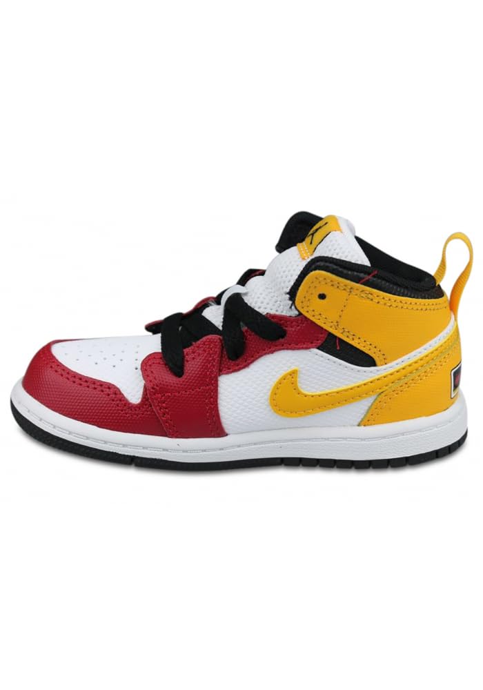 Jordan Baby Boy's 1 Mid SE (Infant/Toddler) Black/University Gold/Gym Red/White 4 Toddler M