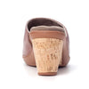 Amaztep Women's Platform Wedge Leather Sandal Open Toe Slip On Walking Comfortable Slide Sandals for Summer Dressy Casual (Brown, Size 6.5, Medium)