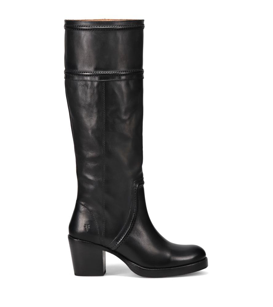 Frye Jean Tall Pull On Boot for Women - Premium Leather, Stylish Design, Durable Outsole, Comfortable Fit, Black - 10M