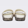 APL: Athletic Propulsion Labs Women's Big Logo Techloom Slide, (6, Pristine/Silver Travertine/Marble, Numeric_6)