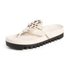Tory Burch Women's Miller Cloud Lug Sole Sandals, New Cream/Perfect Black, 7 Medium US