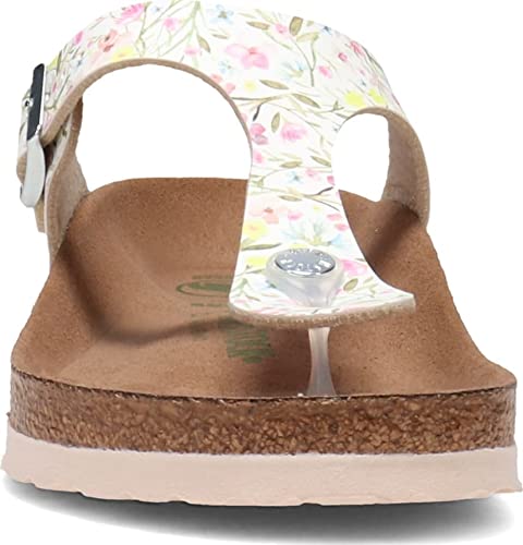 Birkenstock Women's Gizeh Vegan Birko-Flor Watercolor Flower White 41 R