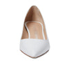 Stuart Weitzman Stuart Kitten Pump White 8.5 B