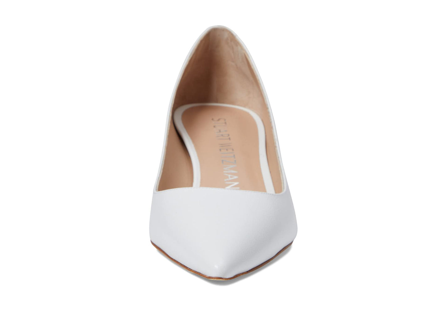 Stuart Weitzman Stuart Kitten Pump White 8.5 B