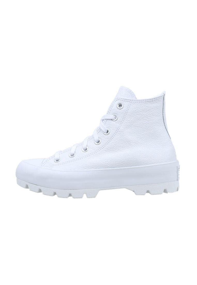 Converse Chuck Taylor All Star Lugged Leather Hi Womens Shoes Size 9, Color: White/Black