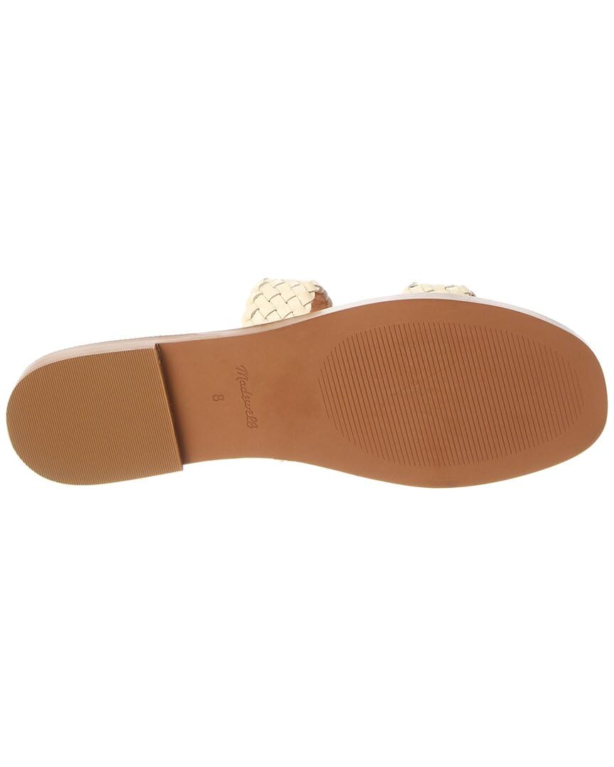 Madewell The Teagan Slide Sandal in Leather Sand 6.5 M