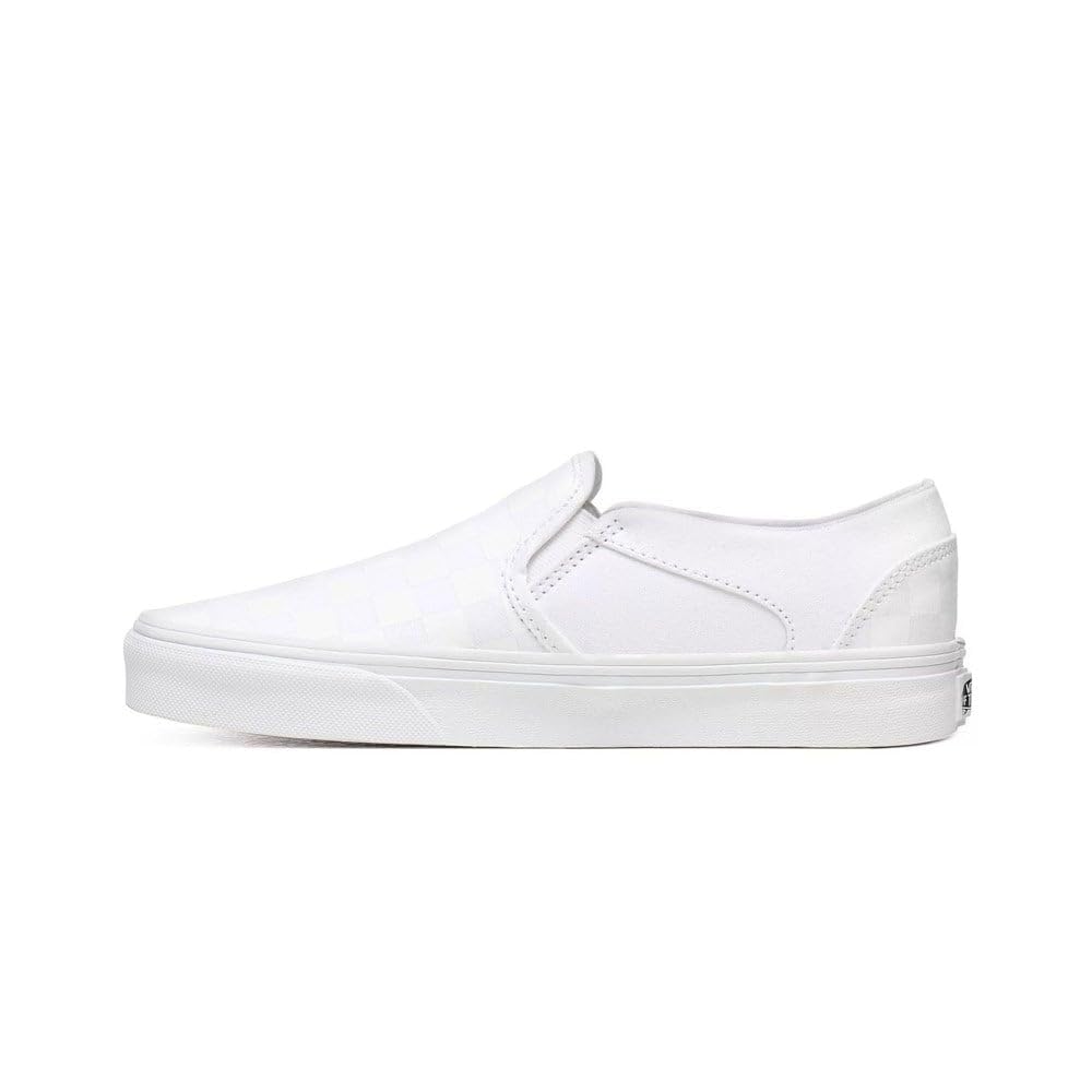 Vans Women's Asher Trainers, Checkerboard White White, 7
