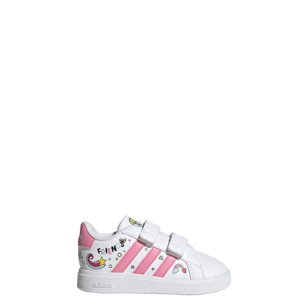 adidas Minnie Mouse Grand Court Shoes Kids', White, Size 6K