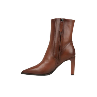 Franco Sarto Womens Appia Pointed Toe Dress Bootie Tobacco Brown Leather 7.5 M