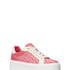 Michael Kors Romey Logo Jacquard Platform Sneaker Size 6.5 Light Berry
