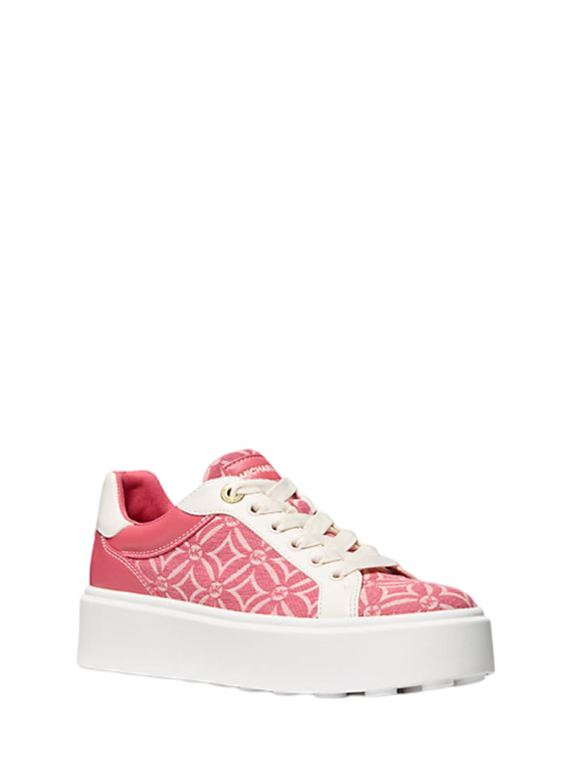 Michael Kors Romey Logo Jacquard Platform Sneaker Size 6.5 Light Berry