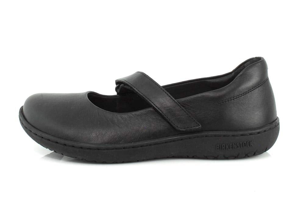 Birkenstock Womens Lora Black Leather Flat - 40 REG