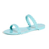 Stuart Weitzman Women's Braida Sawyer Jelly Sandals, Turquesa, Blue, 6 Medium US