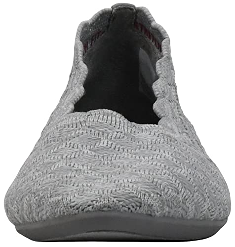Skechers Women's Cleo-Honeycomb Ballet Flats, Light Grey, 9.5