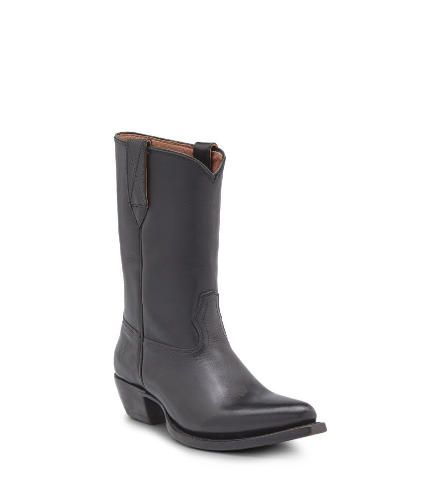 Frye Women's Sacha Mid Pull On Boot, Black - Volterra Leather - 8M