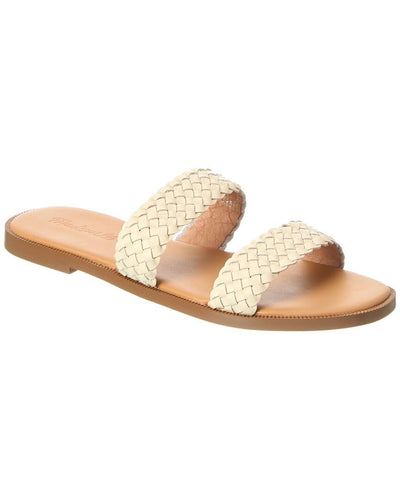 Madewell The Teagan Slide Sandal in Leather Sand 8 M