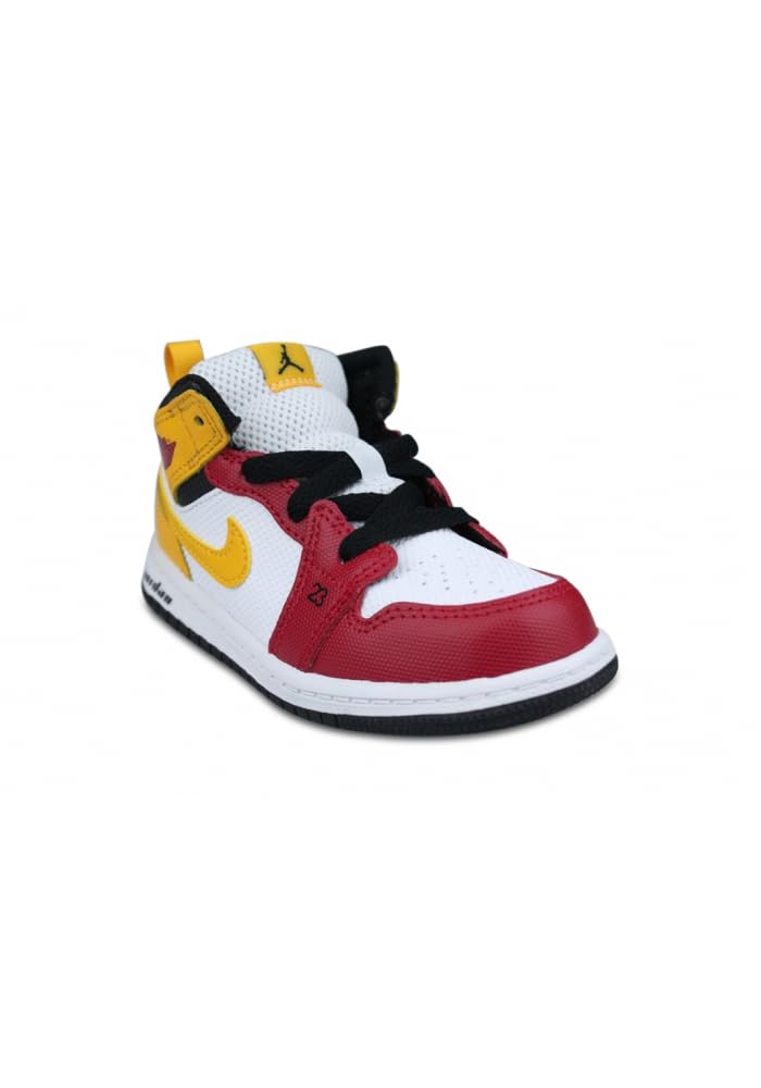 Jordan Baby Boy's 1 Mid SE (Infant/Toddler) Black/University Gold/Gym Red/White 4 Toddler M