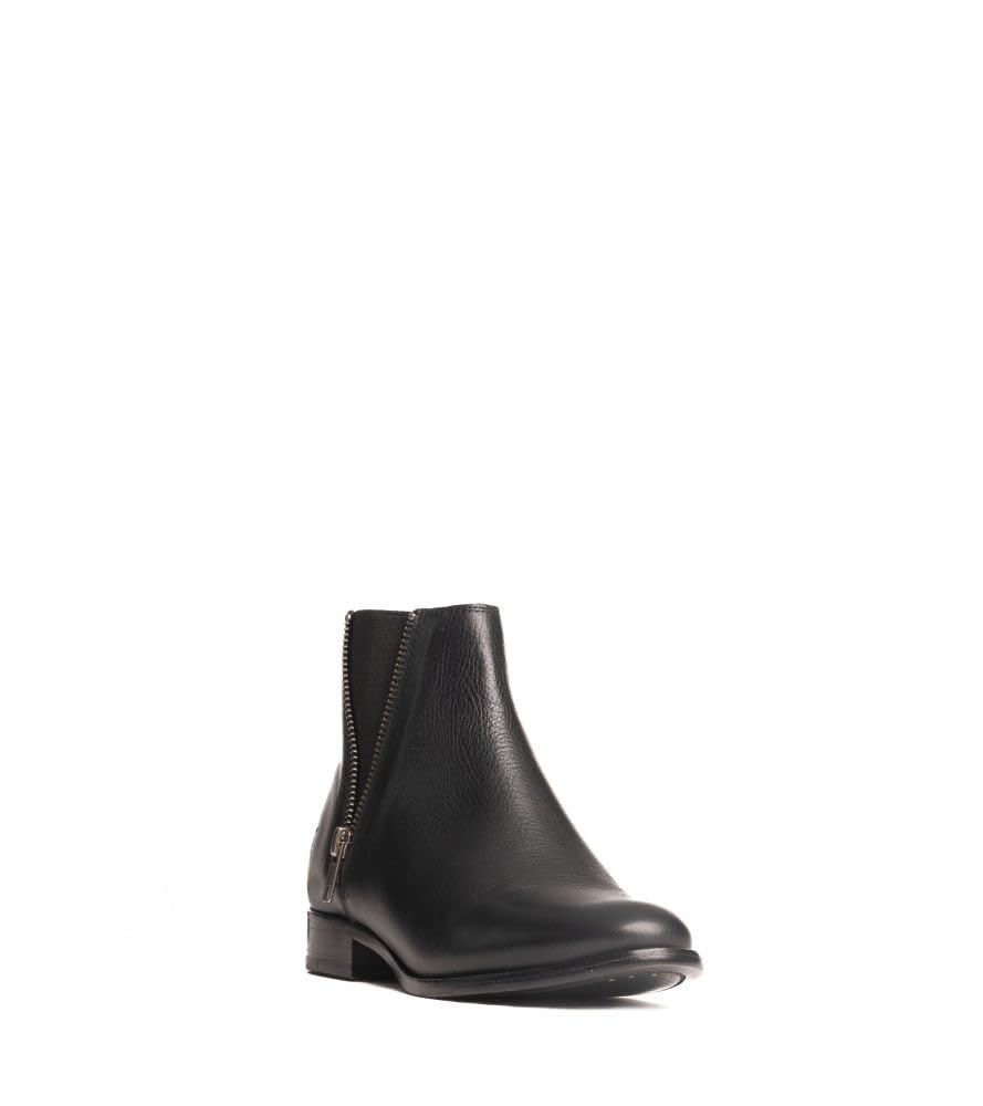 Frye Carly Zip Chelsea Women's Boot - Premium Leather Ankle Boots with Side Zipper, Comfortable & Stylish Everyday Footwear, Black - Surfer - 9M