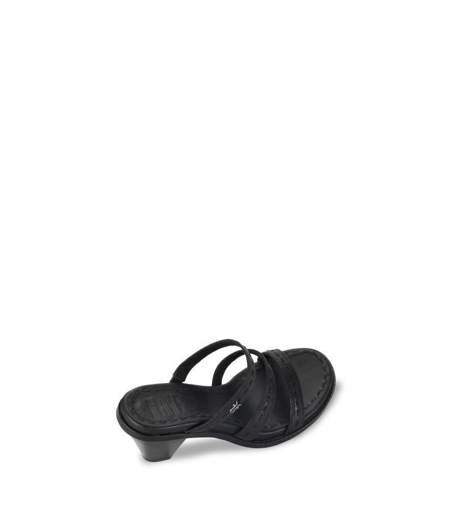 Frye Women's Estelle Strappy Slid Sandal, Black - 6M