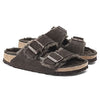 Shearling Lined Suede Arizona Sandal by Birkenstock