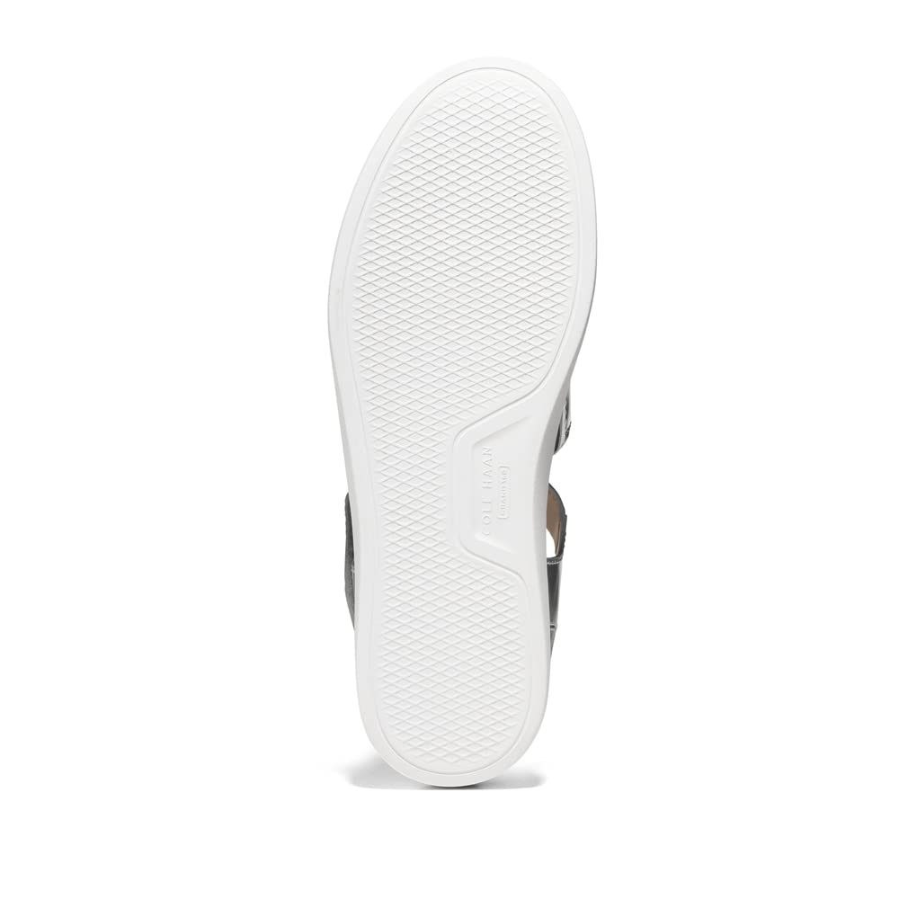 COLE HAAN WOMENS GRANDPRØ RALLY FISHERMAN SANDAL, SILVER SPECCHIO, 6-B US