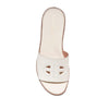 Cole Haan Women's Flynn Logo Slide Sandal Flat, EGRET Leather, 8