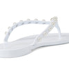Stuart Weitzman Goldie Jelly Flip-Flop White 11 B