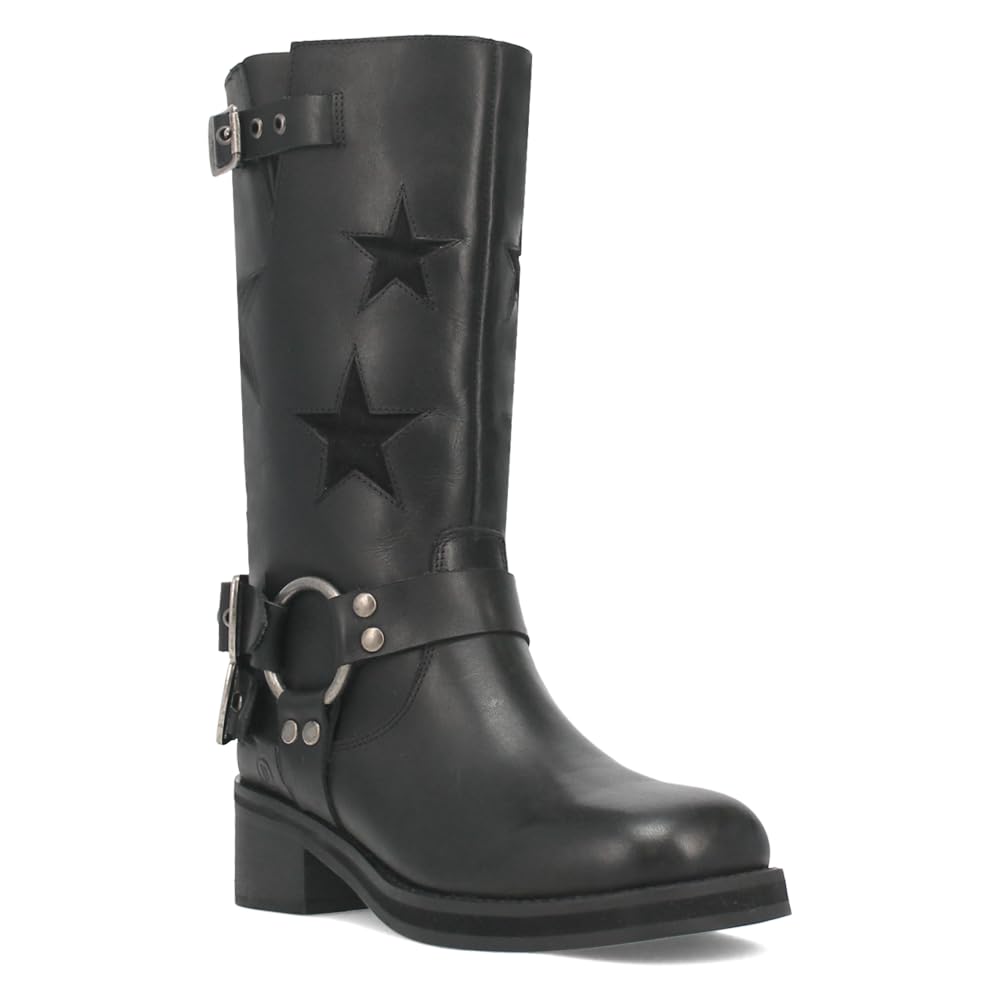 Dingo, Women's, Blacklist Leather Boots, Black, 11, Medium