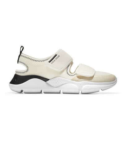 Cole Haan Zerogrand Radiant Double-Band Sport Sandal Ivory/Black/Nimbus Cloud 8 B (M)
