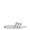 adidas unisex-adult Adilette Aqua Slides White/Platin Metallic/White 11