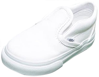 Vans Toddler's Slip On V, True White/True White, Size 5.5 Toddler