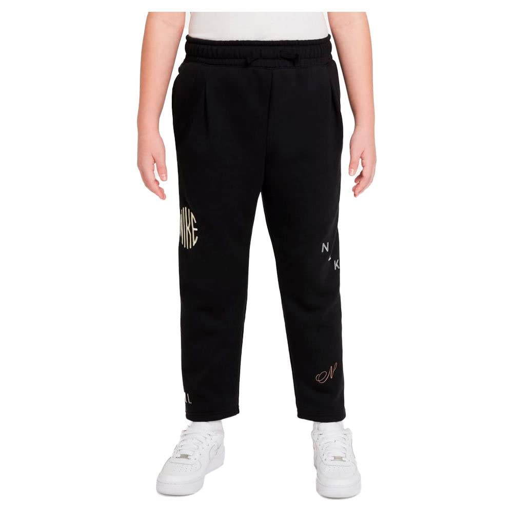 Nike NSW Graphic Fleece Pants (Little Kids/Big Kids) Black/White