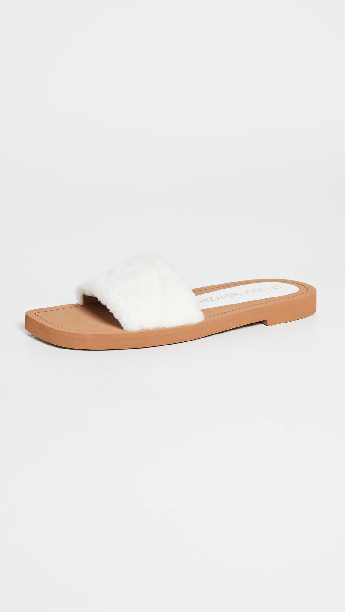 Stuart Weitzman Cammy Slide Sandal Natural 8 M