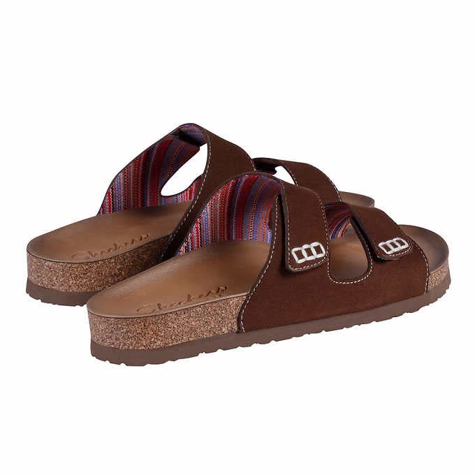 Skechers Women's Luxe Fresh Spirit Two Strap Granola Sandal Comfort Footbed, Chocolate, 6