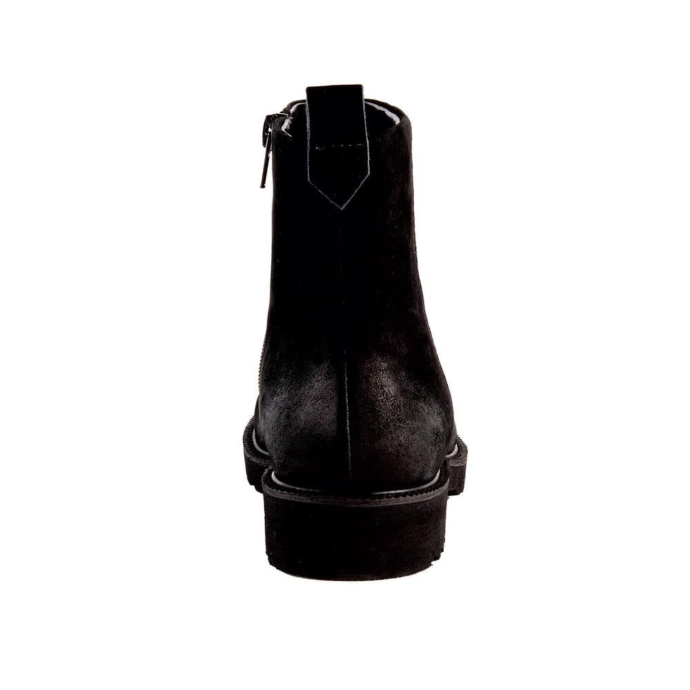 David Tate Women's Damila Mid Calf Boot, Black Nubuck Leather, 12 Wide