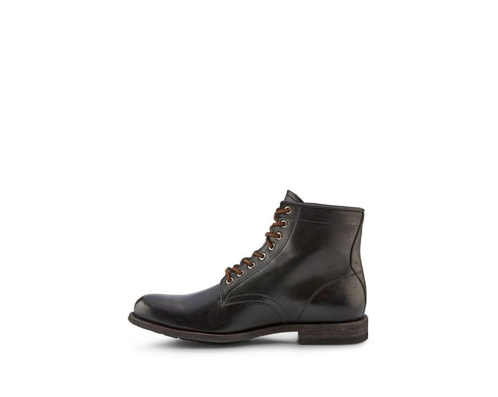 Frye Tyler Lace Up Boots for Men Crafted from Soft Vintage Leather with Blake Construction, Burnished Toe and Heel, and Rubber Inserts on Leather Soles – 5 ¾” Shaft Height, Black - 8 M