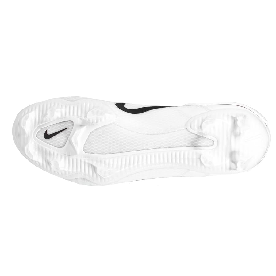 Nike Men's Huarache 9 Elite Mid Lacrosse Cleats (White | Black, M 7.5 / W 9)