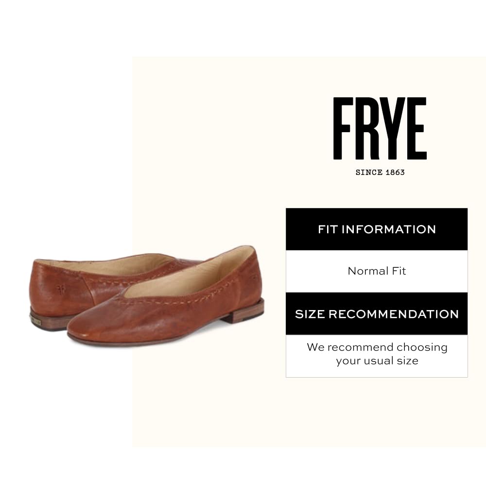 Frye Women's Claire Flat Shoe, Cognac - 9 M