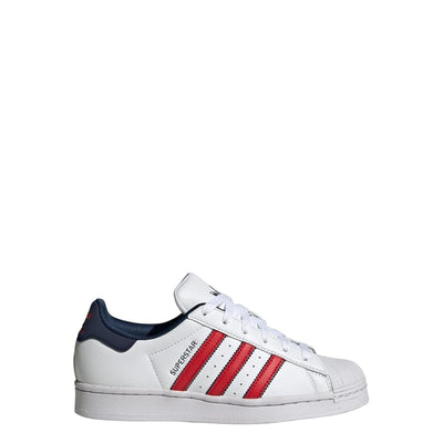 adidas Superstar (Big Kid) Footwear White/Better Scarlet/Night Indigo 4.5 Big Kid M