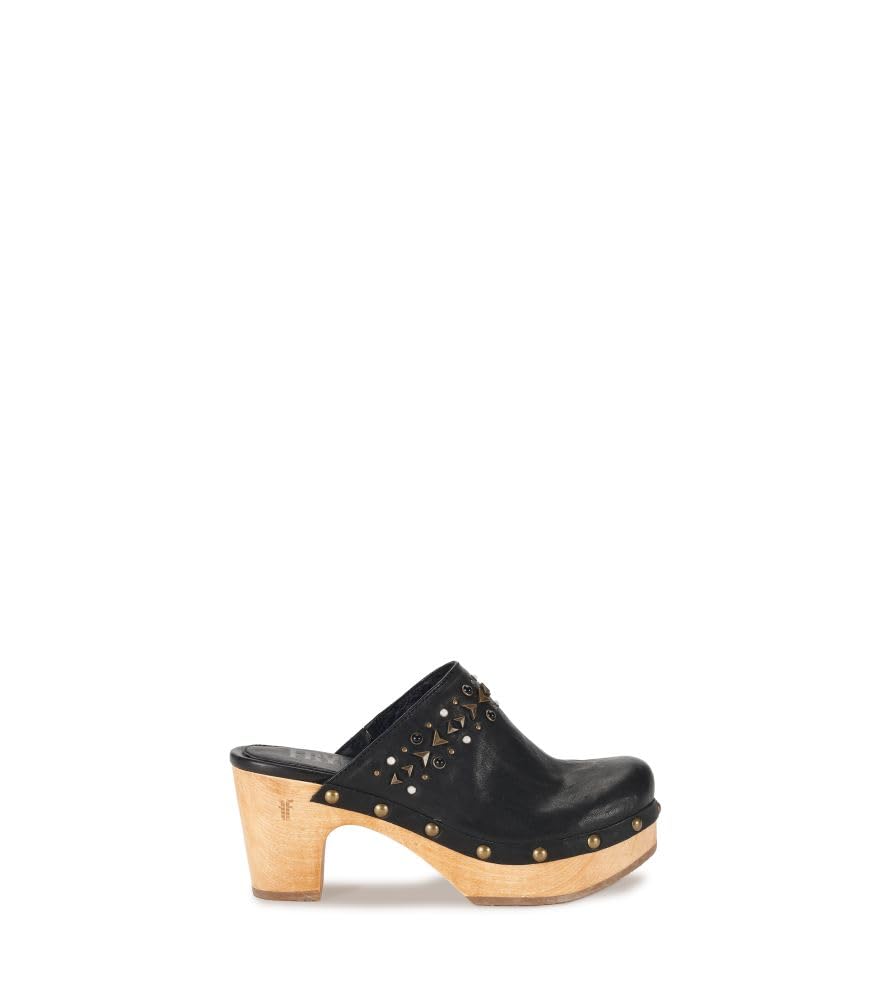 Frye Jessica Studded Clog Black 7.5 B (M)