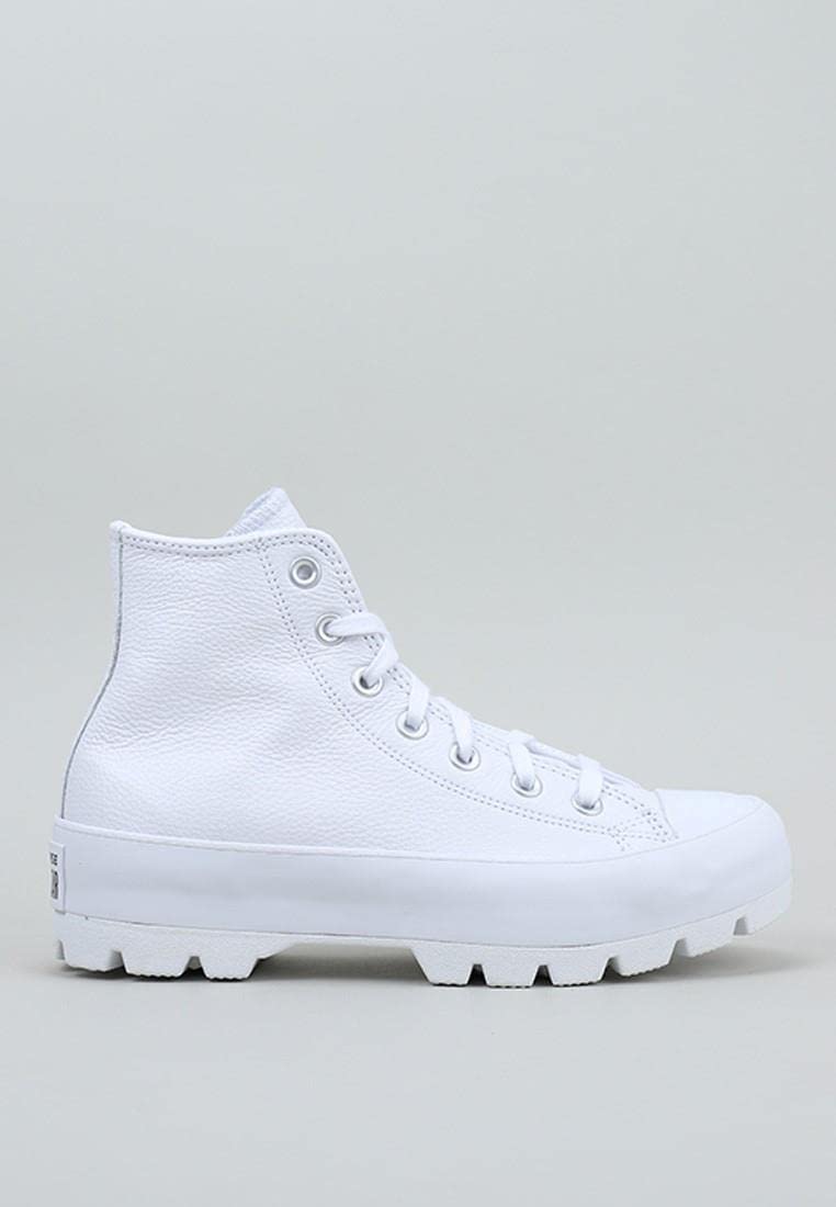 Converse Chuck Taylor All Star Lugged Leather Hi Womens Shoes Size 9, Color: White/Black