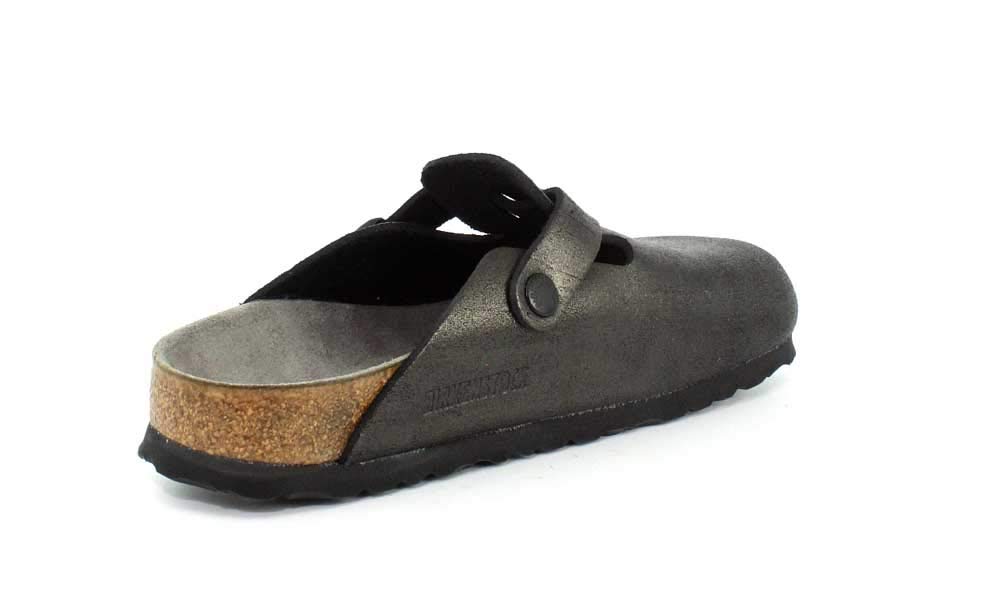 Birkenstock Womens Boston Soft Footbed Antique Black Clog - 36 NAR