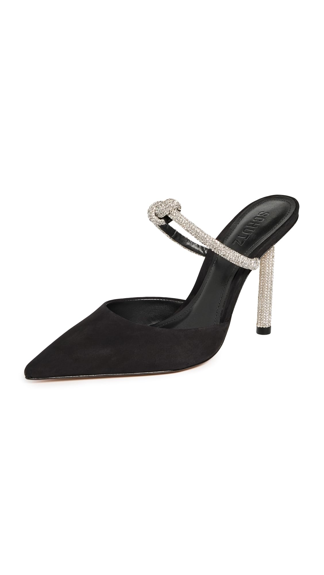SCHUTZ Women's Pearl Pin Heels, Black, 6.5 Medium US