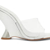 Schutz Women's Aprill Vinyl Sandal, Prata, 7