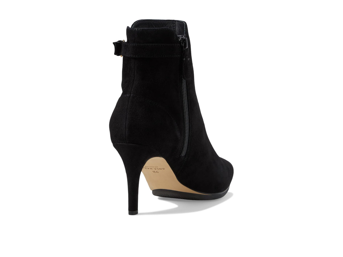 Cole Haan Women's Grand Ambition Vesper Bootie 75 mm Fashion Boot, Black Suede, 8.5