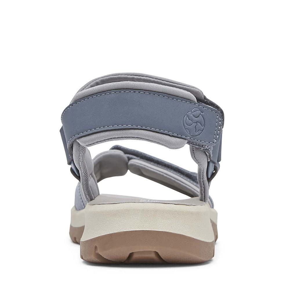 Rockport Women's Trail Tech Sandal, BLUE SLATE ECO WASHABLE, 8