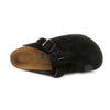 Birkenstock Unisex Boston Soft Footbed, Black Suede, 38 M EU
