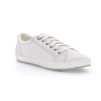 Taos Star Women's Sneaker - Iconic Style with Canvas Design for Everyday Adventures - Custom Fit Lacing and Premium Removable Footbed with Arch Support for All Day Comfort Stone 7.5 M US