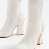 Stuart Weitzman Curveblock 100 Bootie White 9 B