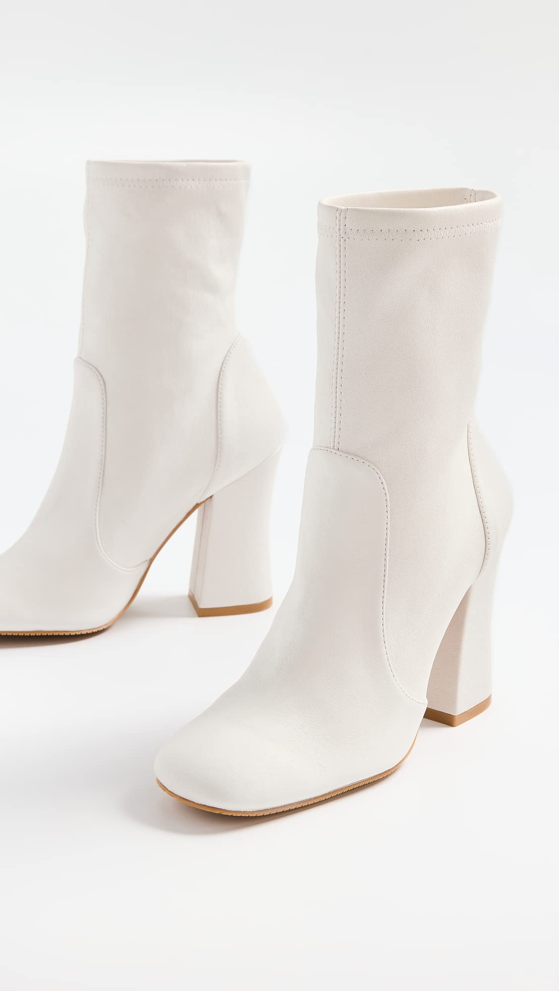 Stuart Weitzman Curveblock 100 Bootie White 9 B